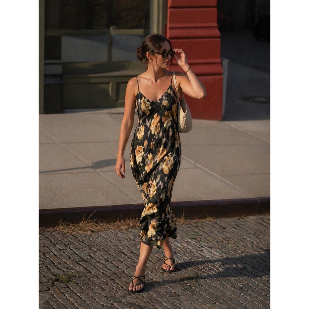 Favorite Daughter Favorite Slip Midi Dress Floral Size S NWT